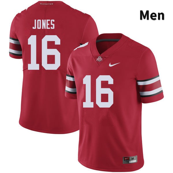 Ohio State Buckeyes Keandre Jones Men's #16 Red Authentic Stitched College Football Jersey